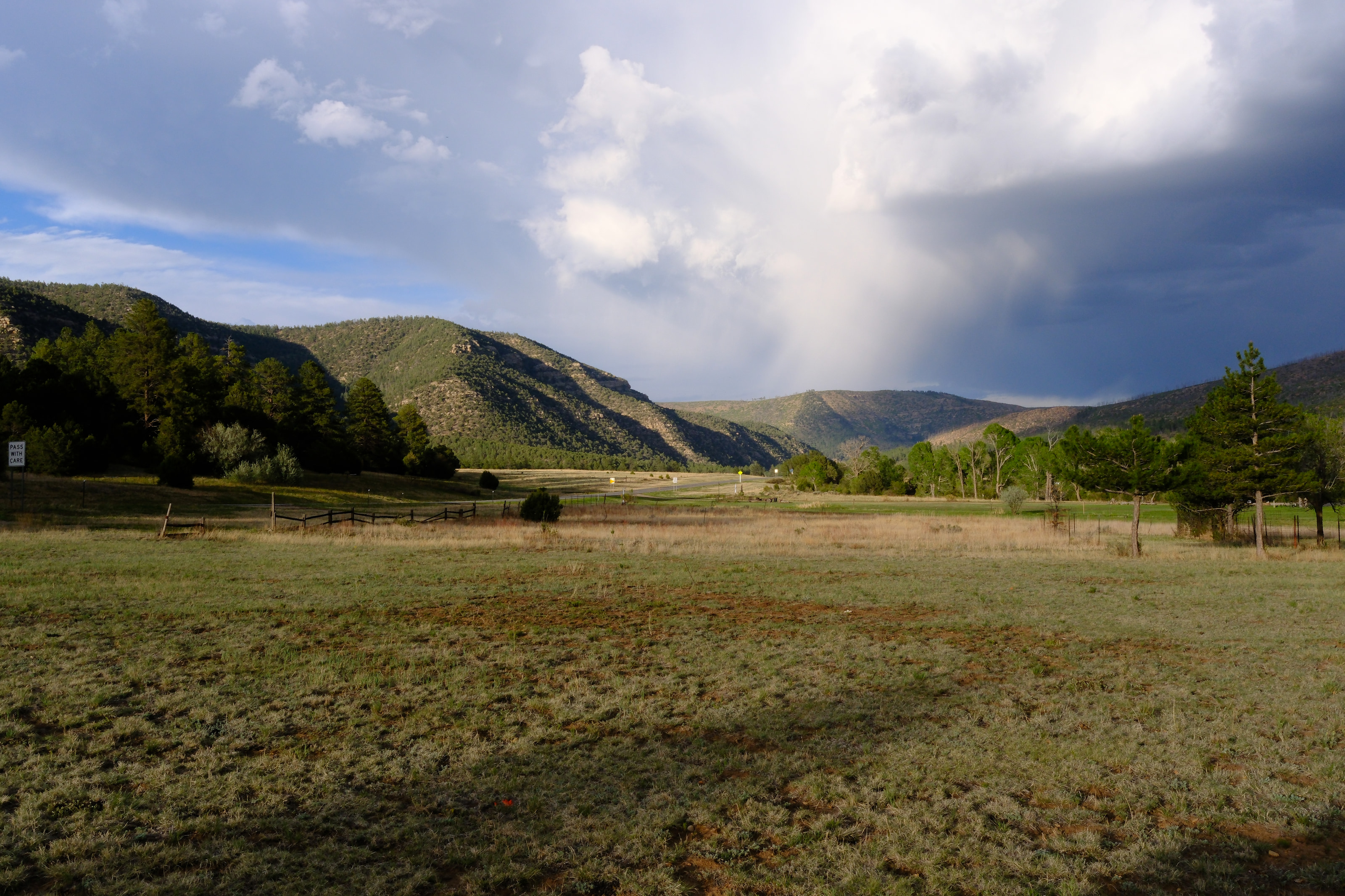 Ranch land in the Sierra del Norte, northern New Mexico.
